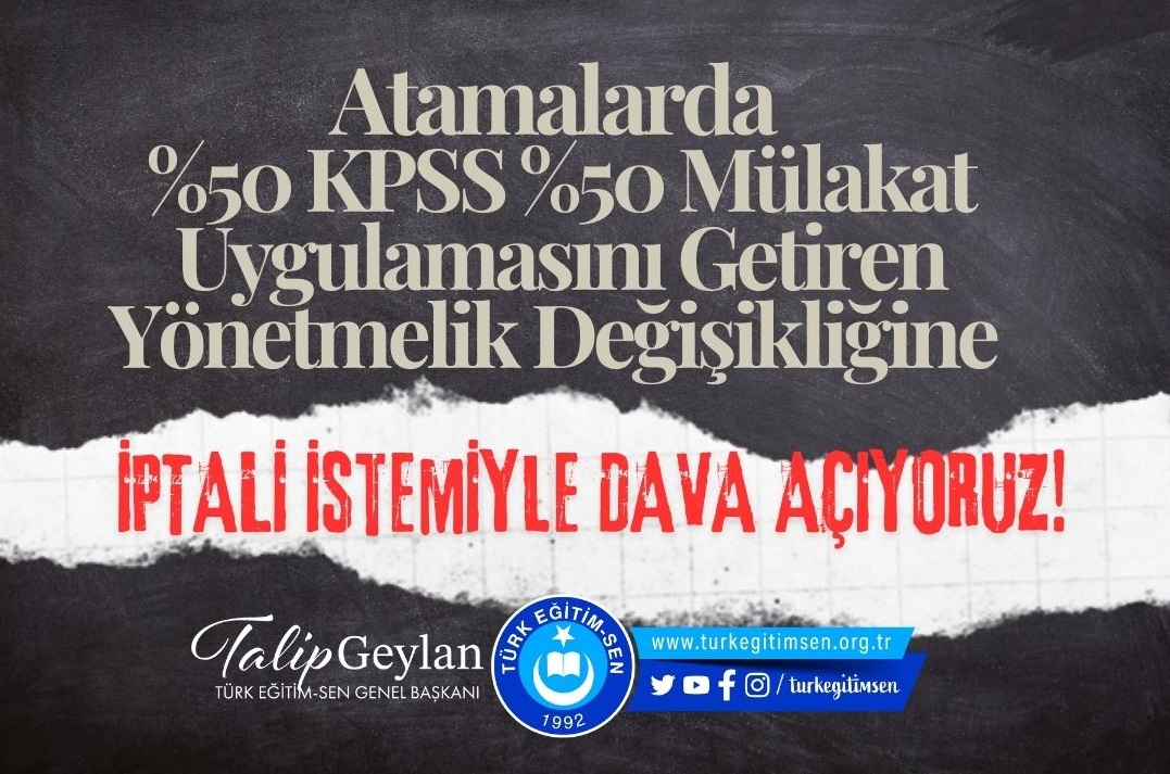 Türk Eğitim-Sen Mülakat Sistemine Dava Açacak