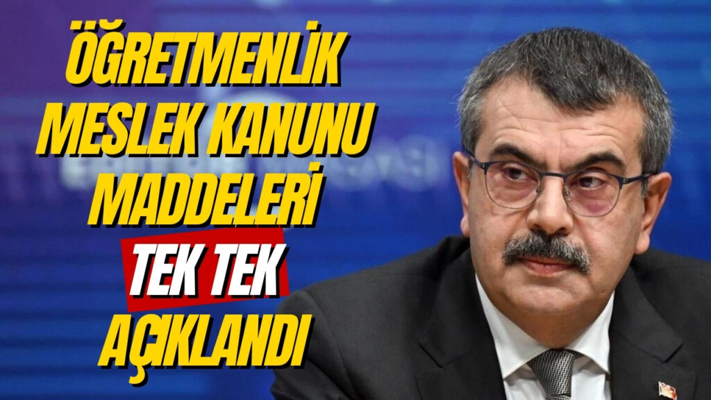 Öğretmenlik Meslek Kanunu Maddeleri