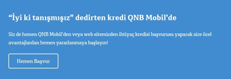 QNB Finansbank 3 Ay Ertelemeli Kredi Veren Bankalardan